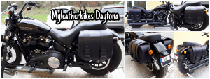 sacoche Myleatherbikes sur Softail Street bob (1)